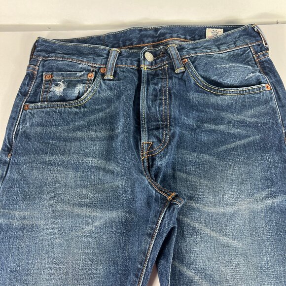 Levi's 501 Red Line Selvedge Jean Men 28x31* Blue White Oak Cone Denim Tag 28x32 - Picture 4 of 16